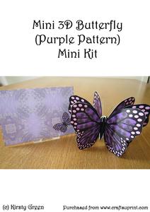 Mini 3D Butterfly (purple Pattern) Mini Kit