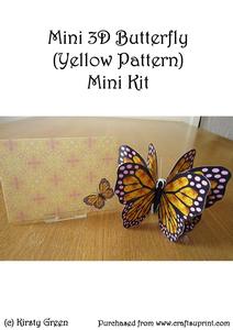 Mini 3D Butterfly (yellow Pattern) Mini Kit