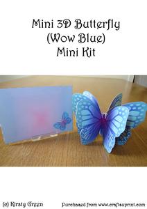 Mini 3D Butterfly (wow Blue) Mini Kit