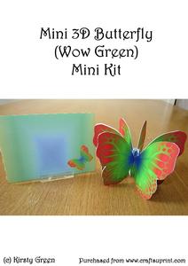 Mini 3D Butterfly (wow Green) Mini Kit