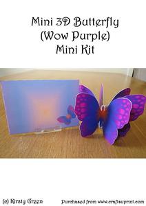 Mini 3D Butterfly (wow Purple) Mini Kit