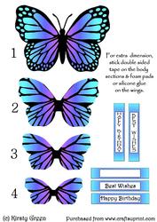 Butterfly Shaped Stacker - Blue