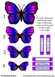 Butterfly Shaped Stacker - Purple