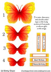 Butterfly Shaped Stacker - Wow Yellow