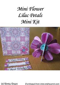 Mini 3D Flower Lilac Petals Mini Kit