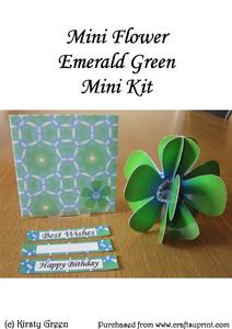 Mini 3D Flower Emerald Green Mini Kit