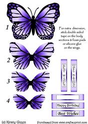 Butterfly Shaped Stacker - Pastel Purple
