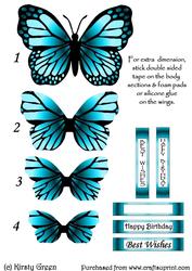 Butterfly Shaped Stacker - Pastel Blue