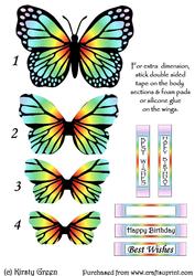 Butterfly Shaped Stacker - Pastel Rainbow