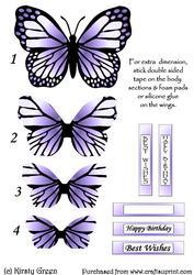 Butterfly Shaped Stacker - a Hint of Purple