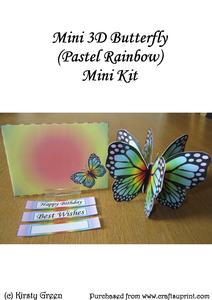 Mini 3D Butterfly Pastel Rainbow Mini Kit