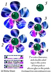 Flower Shaped Stacker - Electric Blue