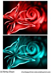 Electric Butterfly Topper Coral & Aqua