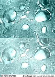 Duel Glass Bubbles Pastel Aqua Backing Paper