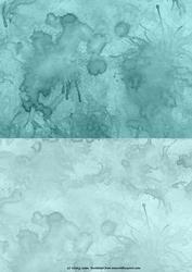 Duel Backing Paper - Ink Splatter - Pastel Aqua
