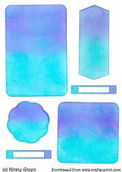 Mini Inked Toppers - Blank Night Solid Colour
