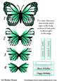 Butterfly Shaped Stacker - a Hint of Aqua