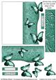 Butterfly Fold Back Card - Aqua