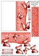 Butterfly Fold Back Card - Bright Red