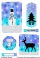 Mini Inked Toppers - Christmas Night - Blue & Purple