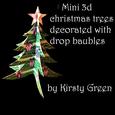 Mini 3D - Decorated Christmas Tree Silver Star 1- Mini Kit