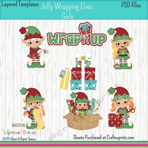 Jolly Wrapping Elves Girls Light Skin