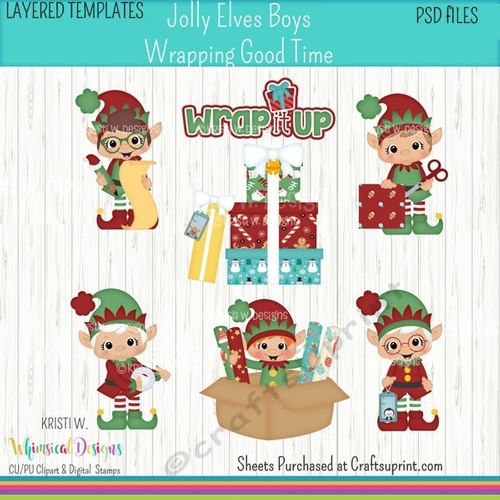 Jolly Wrapping Elves Boys Light Skin
