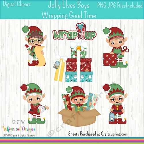 Jolly Wrapping Elves Boys Light Skin