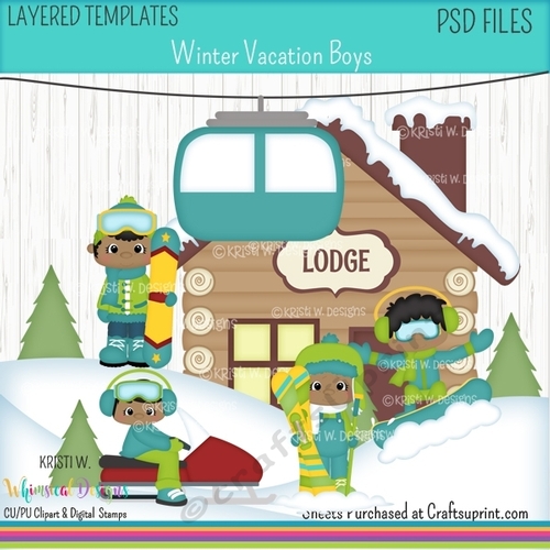Winter Vacation Boys Dark Skin