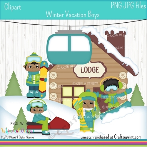 Winter Vacation Boys Dark Skin