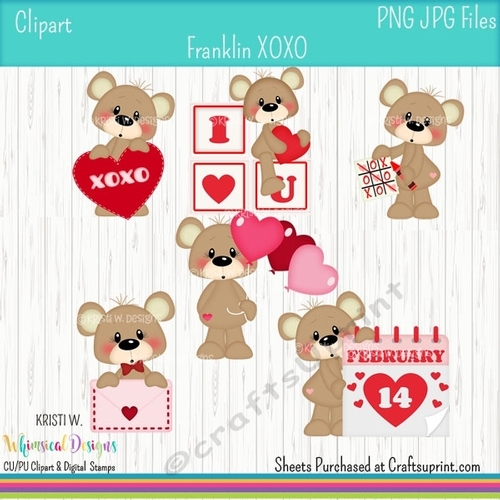 Franklin XOXO Clipart 