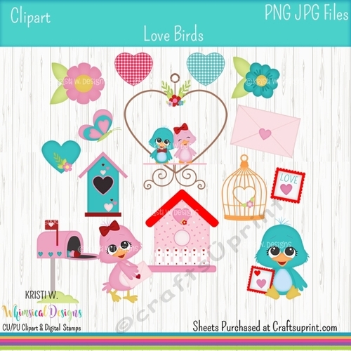 Love Birds Clipart 