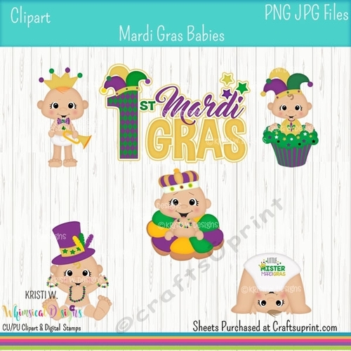 Mardi Gras Baby Boys Light Skin