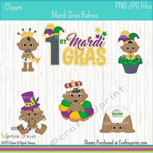 Mardi Gras Baby Boys Dark Skin