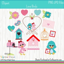 Love Birds Clipart 