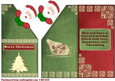 Peeking Santa Christmas