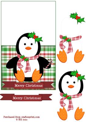 Penguin with Holly