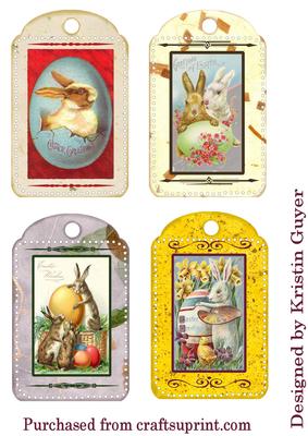 Vintage Bunny Tags