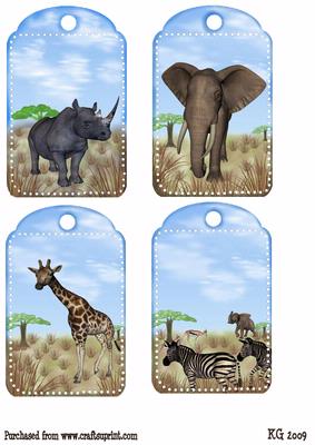 African Animal Tags