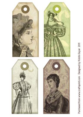 Vintage Lady Tags
