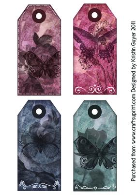 Elegant Butterfly Tags