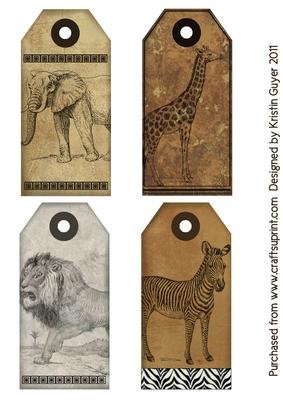 African Vintage Tags