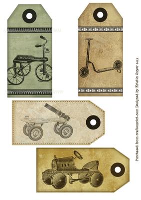 Antique Toy Tags