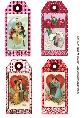 Vintage Valentine Tags