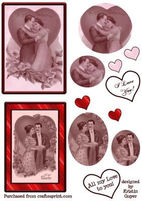 Vintage Valentine Toppers