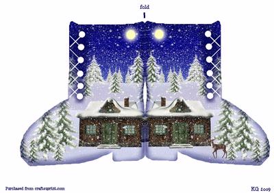 Snowy House Boot Scene