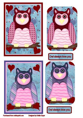 Owl Valentine Toppers