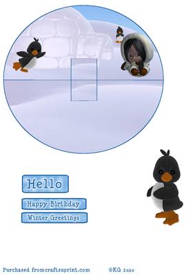 Penguin and Eskimo Pop-up