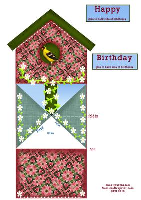 Birdhouse Folded Card