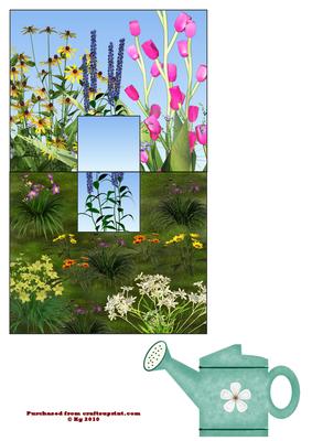 Flowers with Watering Can